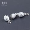S925 plata mate DIY hecho a mano abalorios impresión con semilla colgante de campana accesorios de joyería directo de fábrica T0060