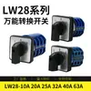 Chave Seletora de Controle de Motor Gelei Três Posições Lw28-20A32A63A1 Seção 2 Seção/3 Seção Chave de Comutação de Potência