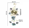 En stock Amazon Reloj Simple Pavo Real Creativo Reloj de Pared para Sala de Estar Decoración del Hogar Hora Hora Colgante de Pared Fondo de Casa de Huéspedes
