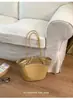 Bolso de Axila Grande de Uso Diario, Moderno y a la Moda, Bolso Sencillo Tejido Hueco, Bolso Tote de Hombro Único de Nicho Elegante