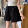 Shorts Casuales Blancos de Encaje Dulce Estilo Coreano para Mujer Verano Elásticos Cintura Alta Sueltos Adelgazantes Línea A Pierna Ancha Pantalones Cortos Hot Pants para Mujer