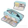 Estuche para Lápices de Tela Oxford con Doble Apertura, Caja de Papelería de Gran Capacidad, Suministros Escolares Simples y Multifuncionales para Secundaria y Preparatoria, Directo de la Fábrica Fuente