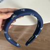 Diadema Clásica de Cuadros Azules Aro para el Cabello Clásico Anillo para el Cabello Salida Diaria Aro para el Cabello Cuerda para el Cabello Accesorios para el Cabello Pinza para el Cabello Diadema Nuevo