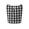 26 Estilo Verano Chica Atractiva Pantalones Cortos a Cuadros Adelgazantes Conjunto Estilo Universitario Camiseta sin Mangas + Pantalones Cortos de Cintura Elástica que Alargan las Piernas