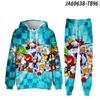 Sudadera con capucha y leggings con estampado digital 3D de Sonic, para adultos y niños