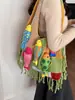 Bolsa tejida de gran capacidad transfronteriza para mujer, nueva colección otoño 2026, bolso de hombro versátil, bolsa de compras y bolso tote para el trabajo