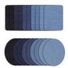 Parche adhesivo rectangular ovalado para corte de mezclilla, ideal para bolsas, codos, pantalones y rodillas.