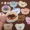 Patche de tecido com bordado de urso de desenho animado para roupas infantis, autoadesivo, reparo sem costura para furos em jaquetas acolchoadas, conserto sem marcas