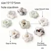 Componente Flor de Cinco Pétalas de Cristal 15mm Furo de 4mm Pingente Flor de Ágata Natural Joias Artesanais Charms para Roupas Fonte Atacadista