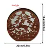 MZ1227-1248 Transfronteiriço; Enfeites de Natal em madeira com luz LED para decoração de mesa festiva