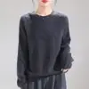 Nuevo Suéter de Lana con Forro de Polar para Mujer Otoño/Invierno 2026, Cuello Redondo, Tejido Grueso de Siete Puntos, Top de Lana Pura con Forro de Polar