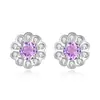 Pendientes de Plata de Ley S925 para Mujer Nicho Piedra de Cristal Natural Pendientes Personalizados Alto Sentido del Diseño Joyería Explosiones del Pequeño Libro Rojo