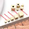 Cuentas Espaciadoras Cuadradas de Acero Inoxidable Color Dorado Accesorios para Joyería DIY Cuentas Sueltas Pulsera Collar Separadores de Cuentas