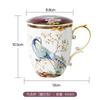 Taza de porcelana china para el hogar, taza de cerámica personalizada, taza de leche con tapa, cuchara, taza de agua de gran capacidad, taza de café de oficina, venta al por mayor