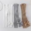 Medias para Bebés y Niños Pequeños Sin Pies Patrón Príncipe de Gales Estilo Coreano Pantalón Vertical Primavera y Otoño Doble Aguja Medias Color Caramelo