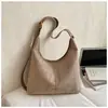 Bolsa Tote Grande de Couro Estilo Coreano Retrô para Mulheres Inverno 2025 Bolsa de Mão Simples para Trabalho e Deslocamento Bolsa de Ombro