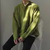 Suéter de Tricô Niche Outono 2023 Estilo Coreano Suéter Tendência Personalidade Masculino Solto Versátil Estilo Preguiçoso Jaqueta Casual