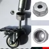 Tapa de Extremo Roscada Interna Perforada de 6 Puntas con Agujero para Conectar Tuberías de Agua, Estante de Almacenamiento, Perchero, Tapa de Extremo Perforada con Junta de Tornillo de Rueda Universal