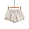 Tendencia de Moda Europea y Americana Pantalones de Pierna Ancha Sueltos de Tiro Bajo para Mujer 2026 Nuevos Shorts Versátiles con Cintura Elástica Estampados Estilo 'Hot Girl'