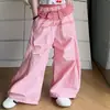 Conjunto de Verão Estilo Coreano para Meninas 2025 Novo Estilo Infantil Casual Top sem Mangas Calça Cropped de Renda Conjunto de Duas Peças