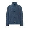 2028 Suéter de Punto de Color Sólido Simple Neutro Diseño Perezoso Moda Callejera para Hombre Cardigan Holgado de Gama Alta con Cuello Alto