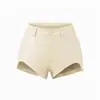 9194-Pantalones Cortos Casuales de Cuero Sexy de Cintura Alta Estilo Europeo y Americano para Mujer Nueva Moda 2025 Adelgazantes Levanta Glúteos Hot Pants
