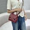 Bolso de Mano de Diseño Francés de Nicho Transfronterizo con Patrón de Lichi Bolso Cerdo de Contraste Cruzado de Hombro Cruzado Bolsa Cara Sonriente Tamaño Pequeño