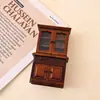 1:12 Casa de Muñecas Casa de Muñecas Mini Pequeña Casa Muebles en Miniatura Comida y Escena de Juego Adornos Librero Vertical