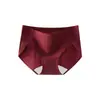 Roupa íntima feminina no ano de nascimento, Categoria A, Algodão Puro, Cintura Média, Sem Marcas, Forro Antibacteriano, Celebração de Casamento Vermelha, Calcinhas que Não Apertam