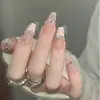 Novas Unhas Usáveis Estilo Ins de Verão, Adesivos de Unhas Pura Desejo, Efeito Clareador, Peças de Unha Removíveis, Estilos Longos e Curtos, Peças de Unha Prontas
