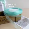 Embalagem de Caixa de Presente com Fita Tiffany Series de Vários Tamanhos, Fita de Poliéster de Alta Qualidade, Acessórios para Roupas, Fita Canelada, Fita de Organza