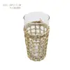 Capa de Garrafa de Vidro Trançada em Rattan Transfronteiriça Ornamento Trançado em Palha Estilo Ins Decoração de Casa Capa para Copo de Vela Perfumada Trançada Estilo Ins