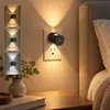 Luz de Noche Controlada por Luz Enchufable GY274 Tipo Columna Mini Estilo Lente Sensor Decorativo Ambiental Luz de Noche