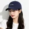 Boné Versátil Feminino Estilo Coreano com Grande Circunferência da Cabeça, Emagrecimento Facial, Proteção Solar, Top Macio, Bordado de Letras, Boné de Beisebol com Aba para Sol para Homens