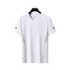 Camiseta de manga corta de seda de hielo para hombre, de verano, fina, de malla de secado rápido, deportiva, de media manga, informal, elástica, para verano