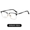 Lentes TR90 de media montura con línea de cejas, para negocios, sencillos, retro, montura de titanio beta, montura de gafas ultraligera con montura para gafas de miopía