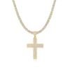 Collar con Colgante de Cruz Grande de Zirconia Microincrustada y Diamantes Completos para Hombres y Mujeres, Estilo Hip-Hop, Tendencia de Fábrica Más Vendida en Amazon