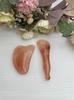 Herramienta Gua Sha con Forma de Corazón de Cera de Abejas y Resina, Varilla para Drenaje de Meridianos Faciales, Cuerno de Masaje, Cuchillo Gua Sha
