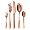 Conjunto de Talheres de Aço Inoxidável 430 Espessado Amazon Transfronteiriço, Conjunto de Cinco Peças de Faca, Garfo e Colher para Casa, Hotel, Talheres Ocidentais