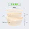 Caja de Almuerzo Desechable de Almidón de Maíz Caja de Almuerzo Biodegradable para Llevar Caja de Almuerzo Empaquetada Bol para Sopa Base de Almidón