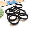 Elásticos de Cabelo Sem Costura Espessados e Ampliados, Alta Elasticidade, Sem Marcas, Elásticos Pretos Sem Costura, Estilo Coreano, Simples