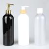 Botella de Plástico Transparente Redonda de Hombro de 500ml para Detergente para Ropa, Acondicionador, Gel de Ducha, Reenvasada, Botella con Bomba de Presión para Loción de Mascotas
