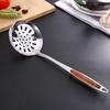 [Venta al por mayor pequeña] directo de fábrica acero inoxidable juego de espátulas para cocinar espátula cuchara para arroz colador cuchara para sopa pala para freír