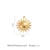 Accesorios de Joyería Transfronterizos Colgante Irregular de Girasol Cadena Versátil para Suéter Accesorios Hecho a Mano DIY Acero Inoxidable