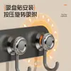 Colgador de gancho de doble capa sin perforaciones para puerta con ventosa para dormitorio y baño, herramienta de almacenamiento de alta capacidad de carga, estante de almacenamiento creativo