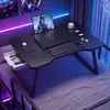 Seleção premium de mesas de cama para dormitórios universitários, mesas de computador estilo e-sports em fibra de carbono, mesas e escrivaninhas dobráveis para peitoril de janela em casa
