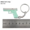 Pingente Mini 1911 Liga GLOCK Modelo P92 G17 Chaveiro Revólver Sand Eagle 5cm