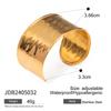Jing Qiao Europa y Estados Unidos pulsera transfronteriza de acero inoxidable oro 18K pulsera irregular de alta calidad patrón de latido onda pulsera abierta