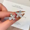 Brincos de Flor de Metal Escovado para Cubos de Açúcar para Mulheres, Luxo Leve, Alto Padrão, Únicos, Modernos, Versáteis, Acessórios de Orelha