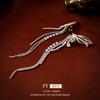 Pinza para Oreja con Borla de Mariposa de Zirconia Estilo Frío de Lujo Nicho Sentido del Diseño Pinza para Oreja Elegante Pendientes Largos